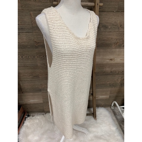 Free People Dresses & Skirts - FREE PEOPLE Maxi Tank SWEATER DRESS KNIT IVORY S